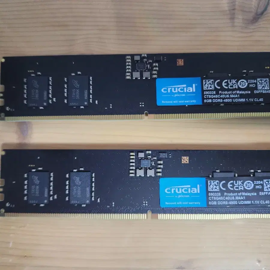 마이크론crucial ddr5-4800 cl40 8gb 2개 총16gb