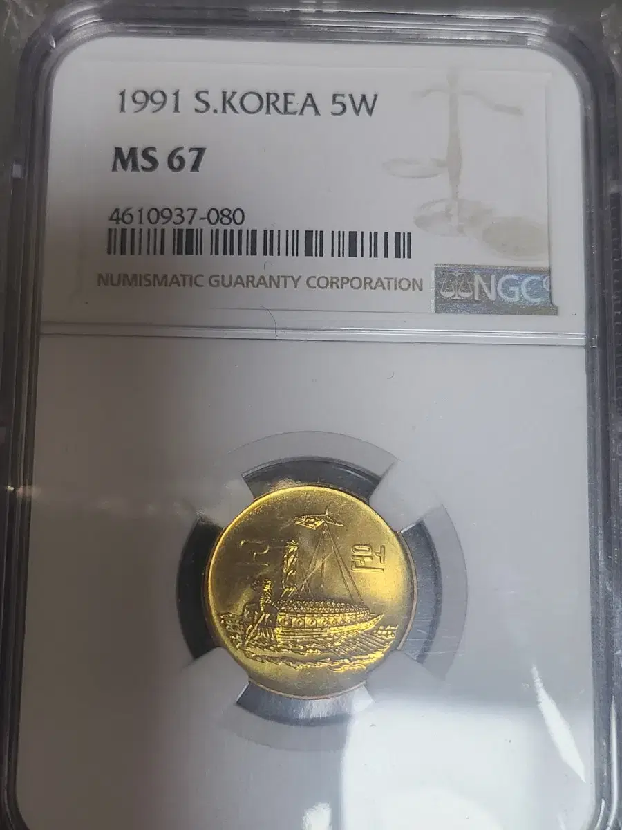 5원 동전 1981년 NGC 67등급