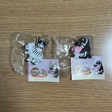 산리오 캐릭터즈 텐노지 동물원 콜라보레이션 피규어 마이멜로디 쿠로미