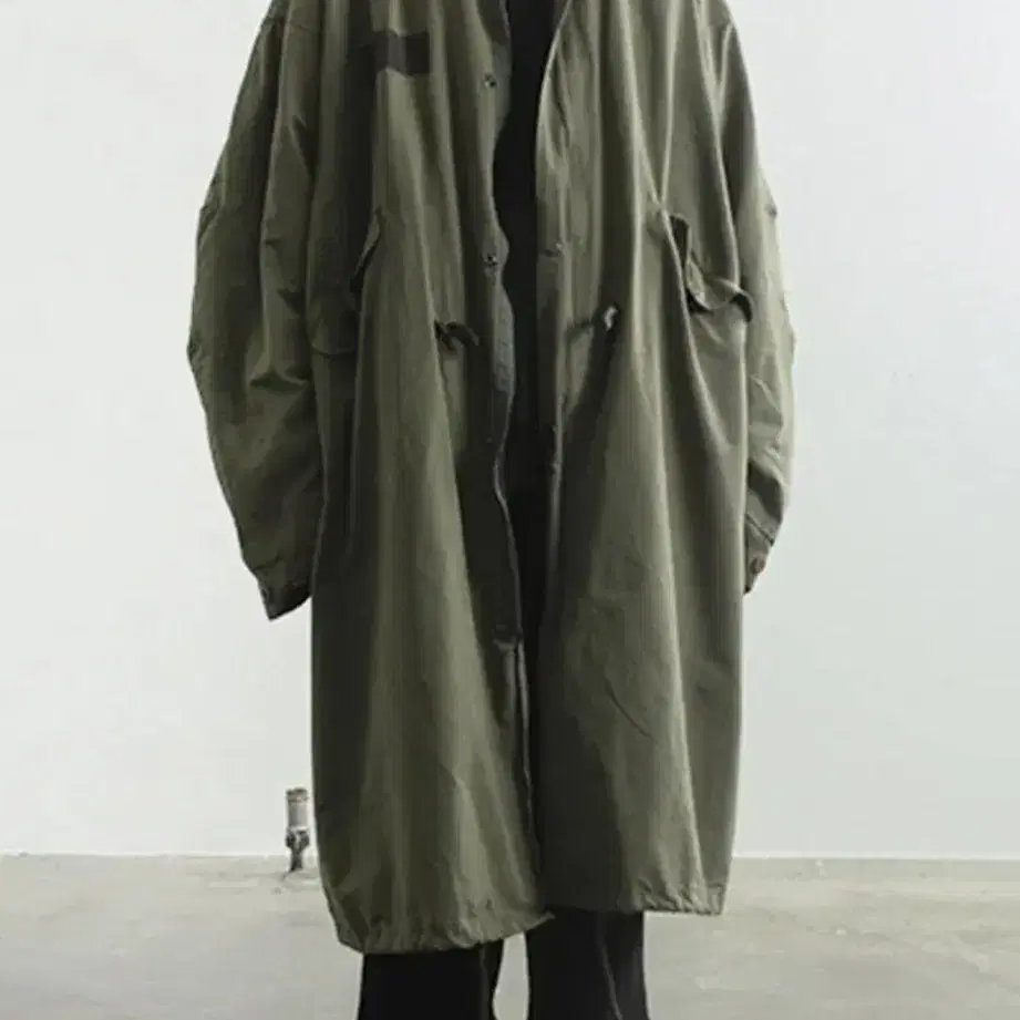 로컬맨션 야상 over fit safari long jacket