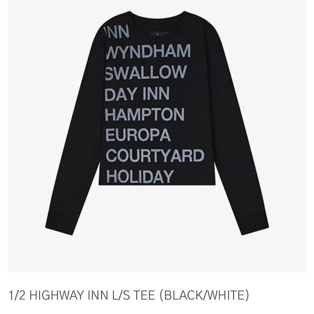 사파리스팟 1/2 HIGHWAY INN L/S TEE 블랙