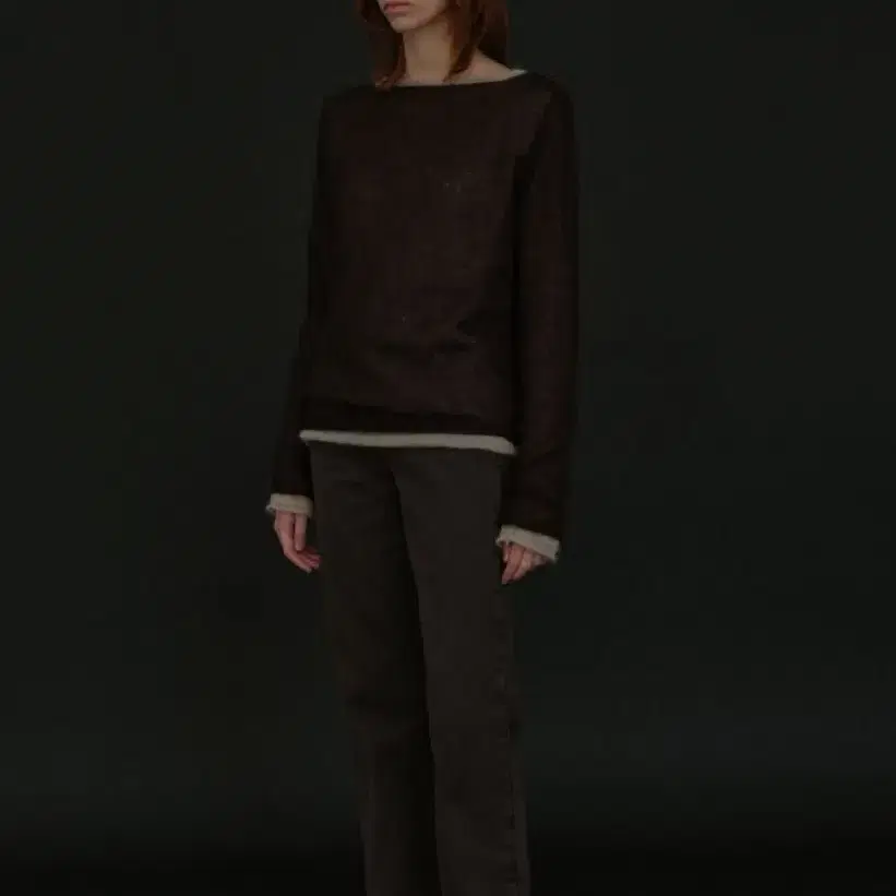 (새상품) 모이아 Moia mohair boatneck knit