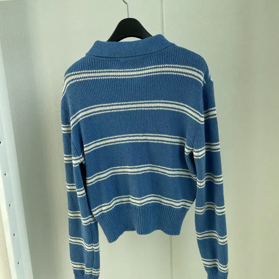 던스트 Dunst open collar knit cardigan blue