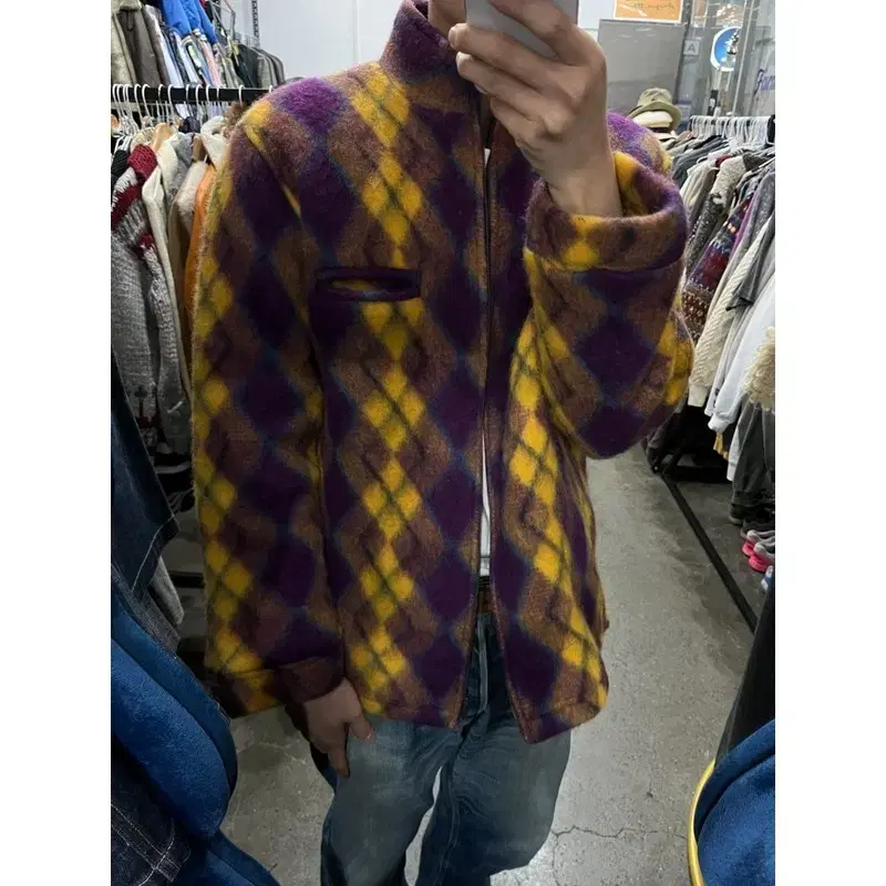 90s APC 아페쎄 아가일 울 자켓 Made In FRANCE 1996