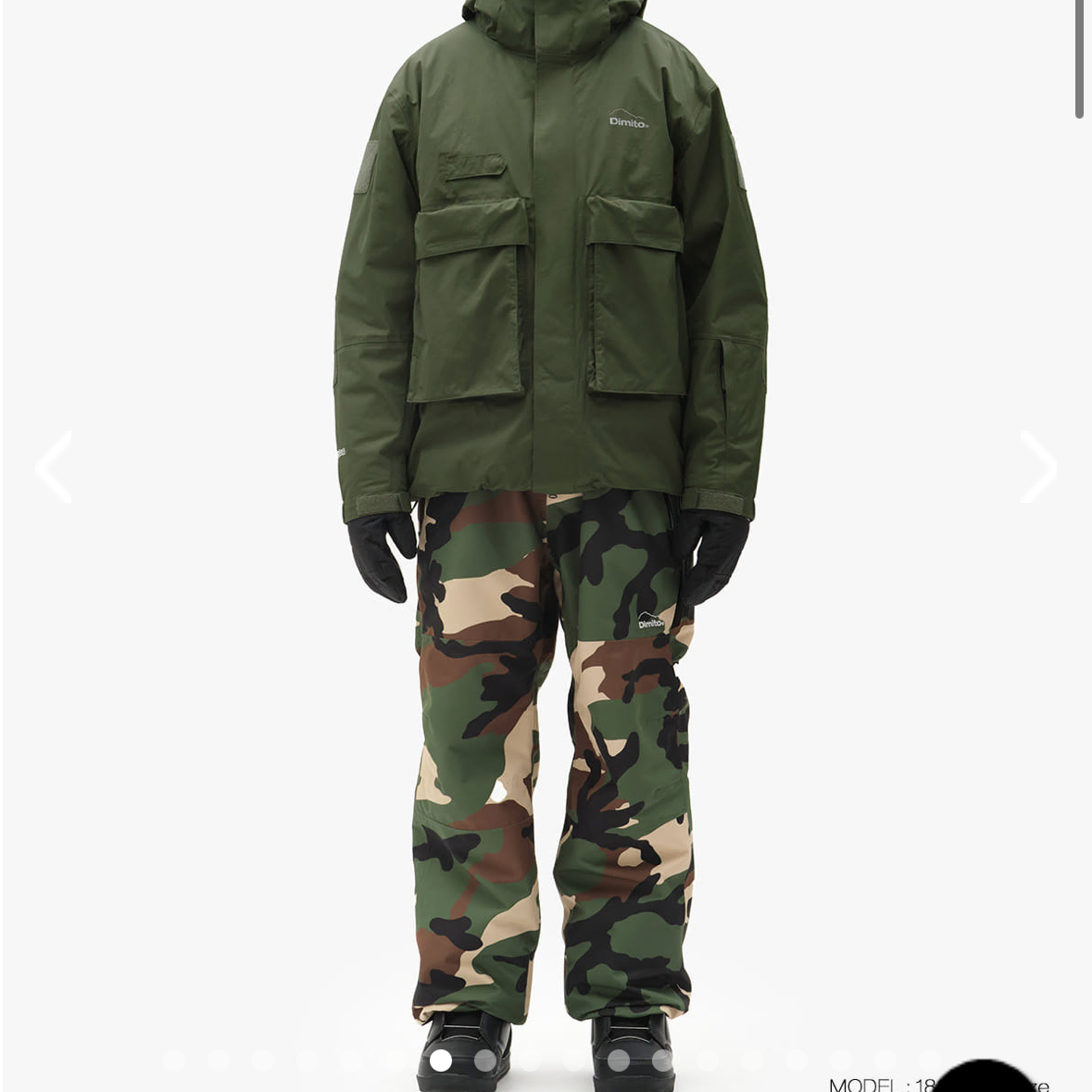 디미토 스노우보드복 / MT FLIGHT JACKET DEEP GREEN