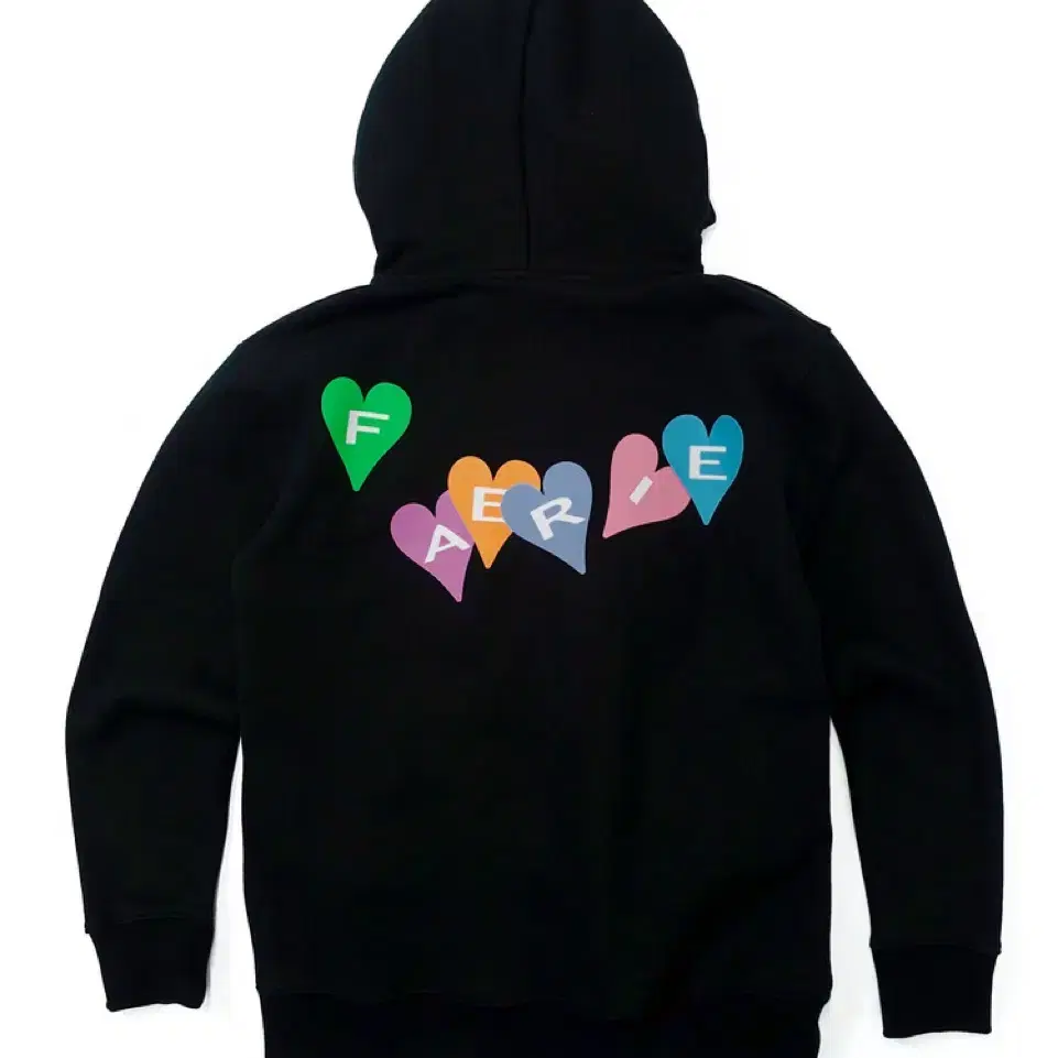 샵페어리 후드집업 heart balloons hoodie black