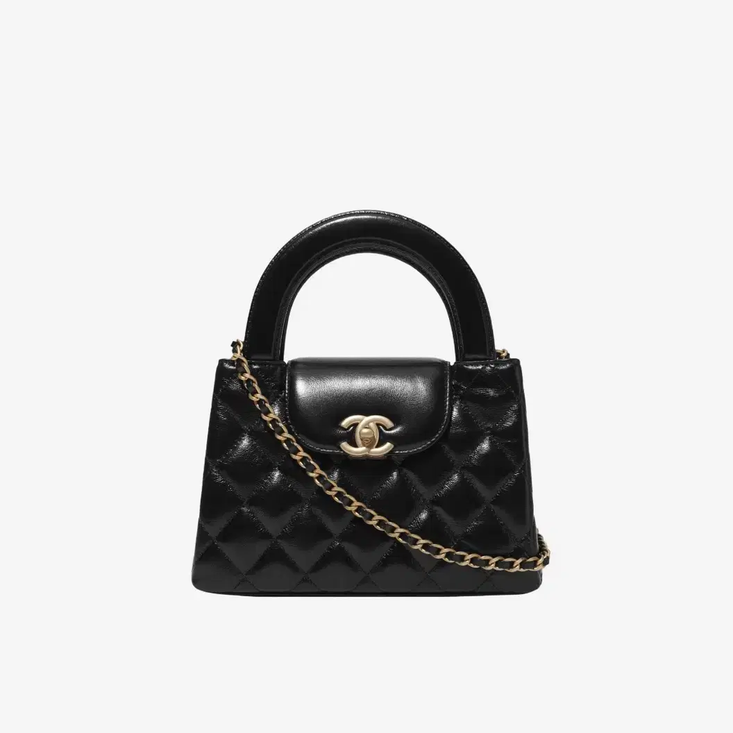 Chanel Mini Shopping Bag Shiny Aged Calf