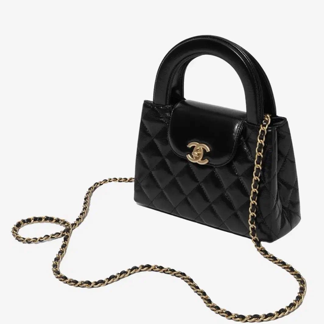 Chanel Mini Shopping Bag Shiny Aged Calf