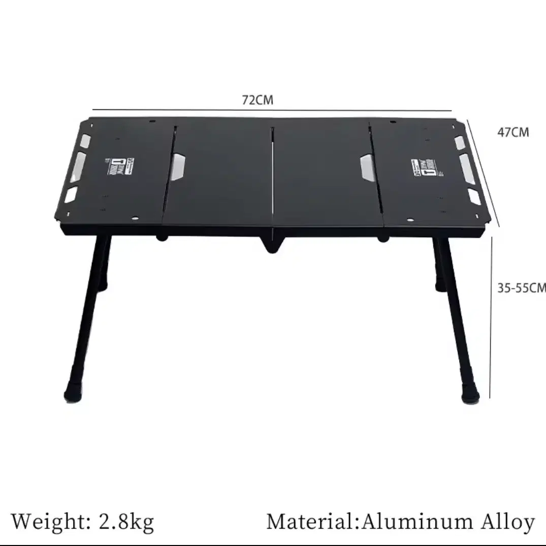 블랙,경량 휴대용 접이식 캠핑 테이블, 알루미늄 합금 테이블