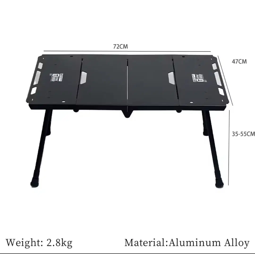 블랙,경량 휴대용 접이식 캠핑 테이블, 알루미늄 합금 테이블