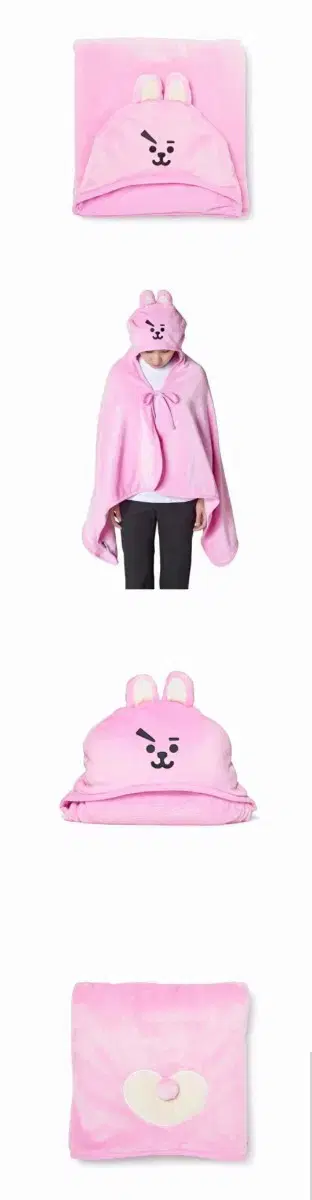 방탄소년단 bt21 쿠키 후디 무릎 담요 / 후드 담요
