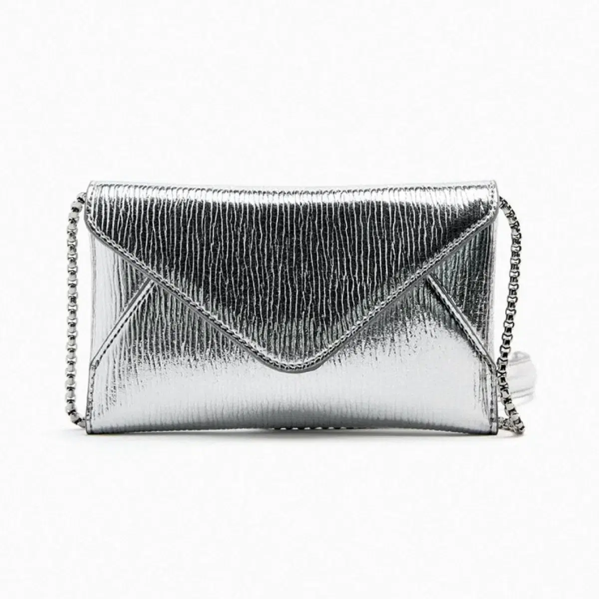 (새상품) 자라 ZARA Crossbody clutch Bag 실버