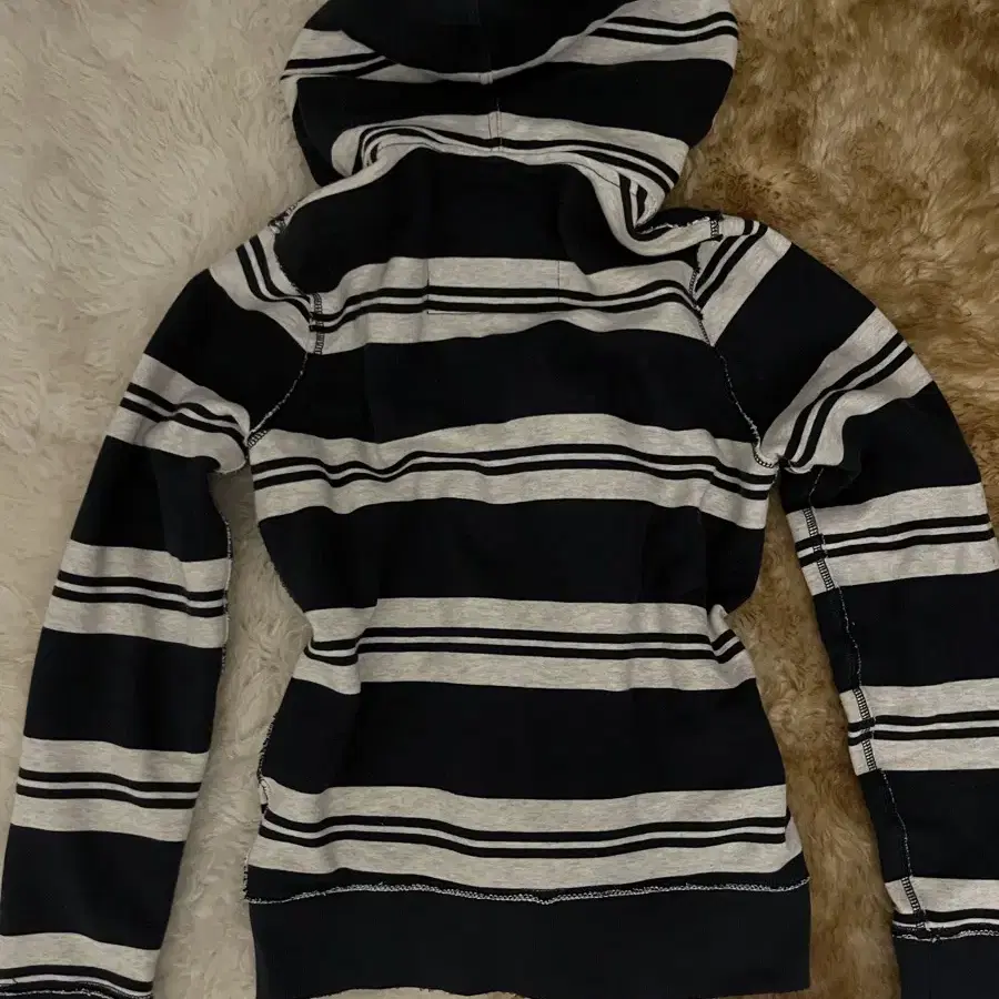 Abercrombie striped hooded zip-up