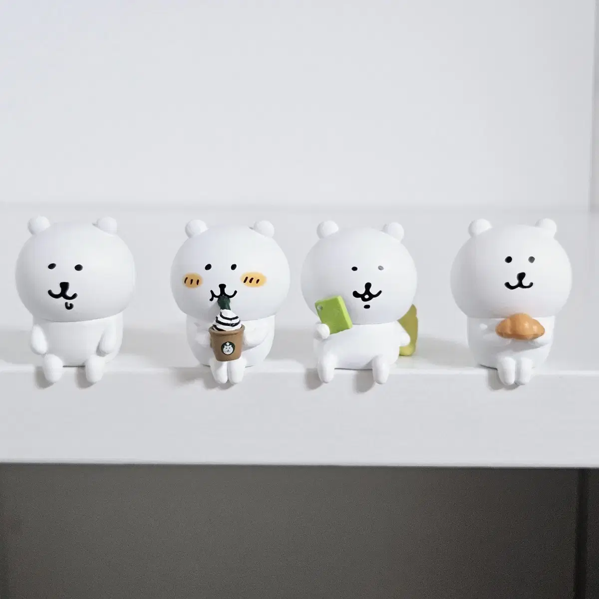 일괄)나가노 앉은 농담곰 가챠 피규어 빵 침담곰 커피 스마트폰