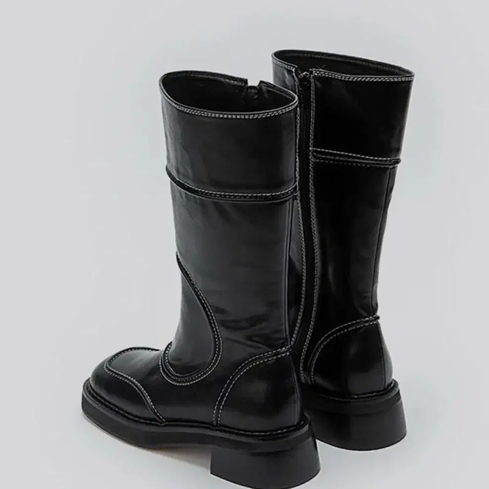 에이티티 미들 부츠 Stitch line boots (black 245)