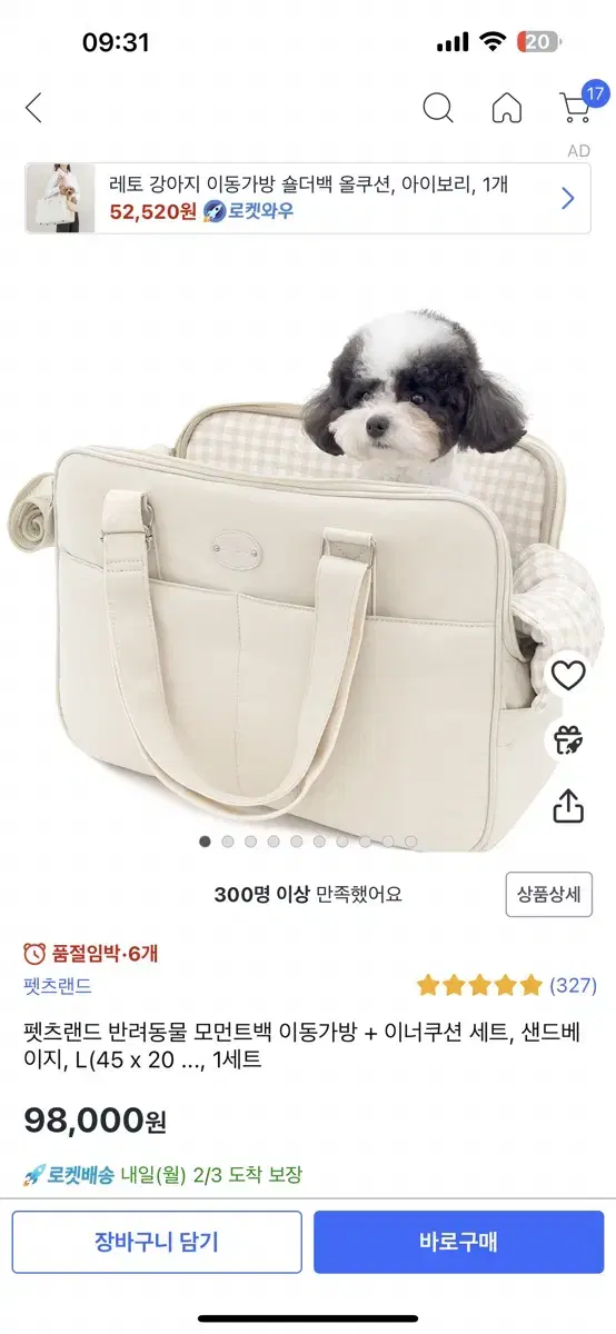 강아지 이동 가방