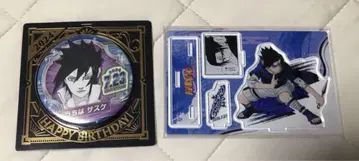 NARUTO 생일 벌스데이 캔뱃지 명장면 디오라마 피규어 사스케