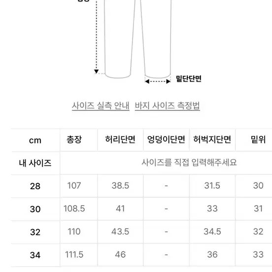 맥우드건 남성청바지 30사이즈