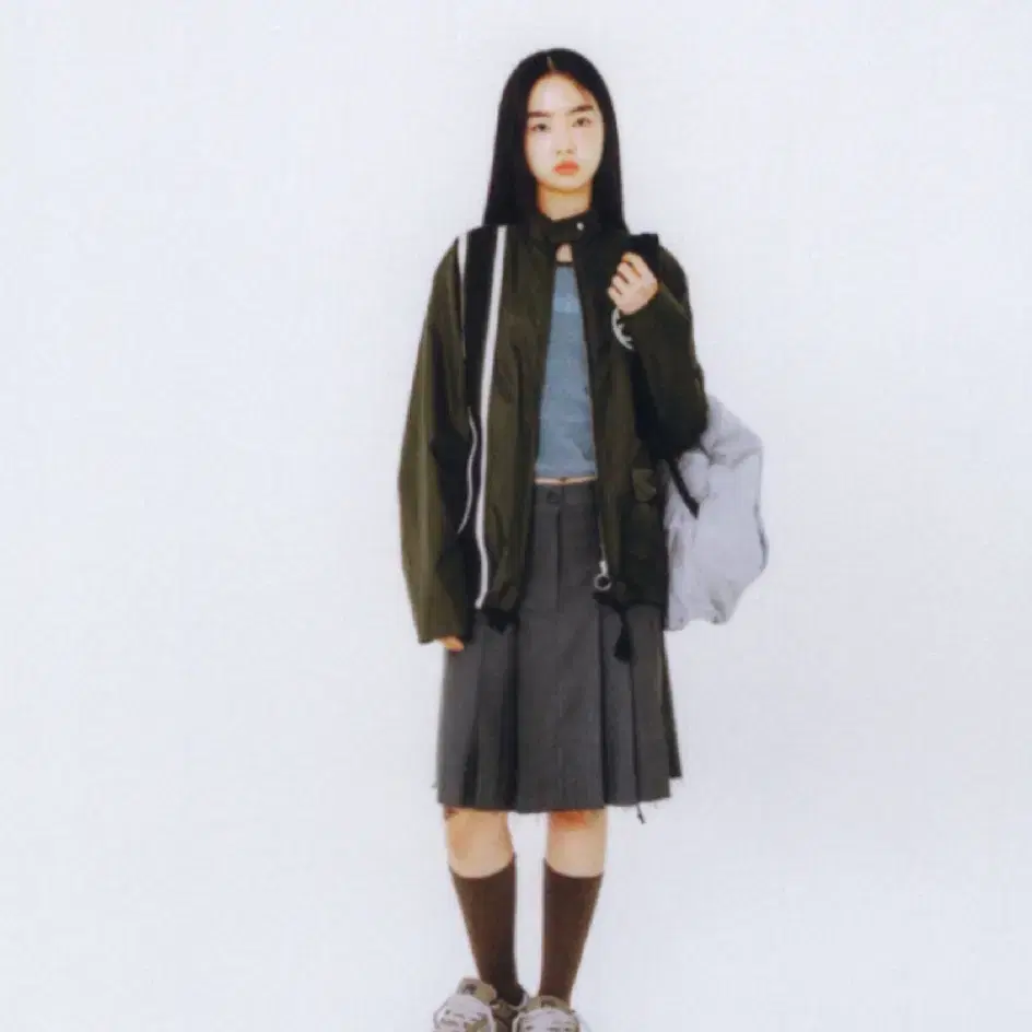 [에이이에이이 AEAE] PLETS SKIRT (GRAY)