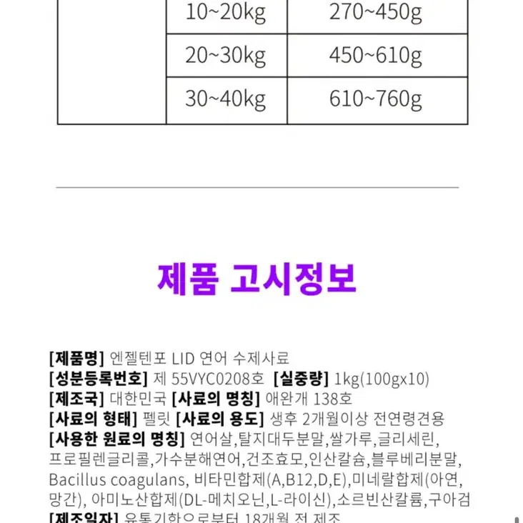 엔젤텐포 강아지 LID 연어 수제 알러지 제로 사료 판매합니다!