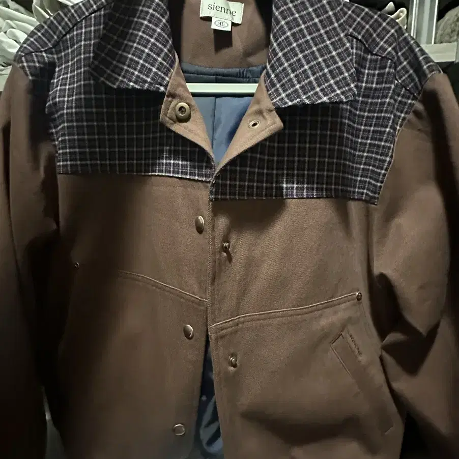 시엔느 자켓 (Brun Checked Bomber Jacket)