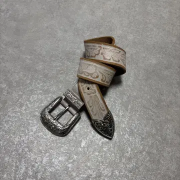 LEATHER CHUNKY BUCKLE BELT Y2K 헤이세이 갸루
