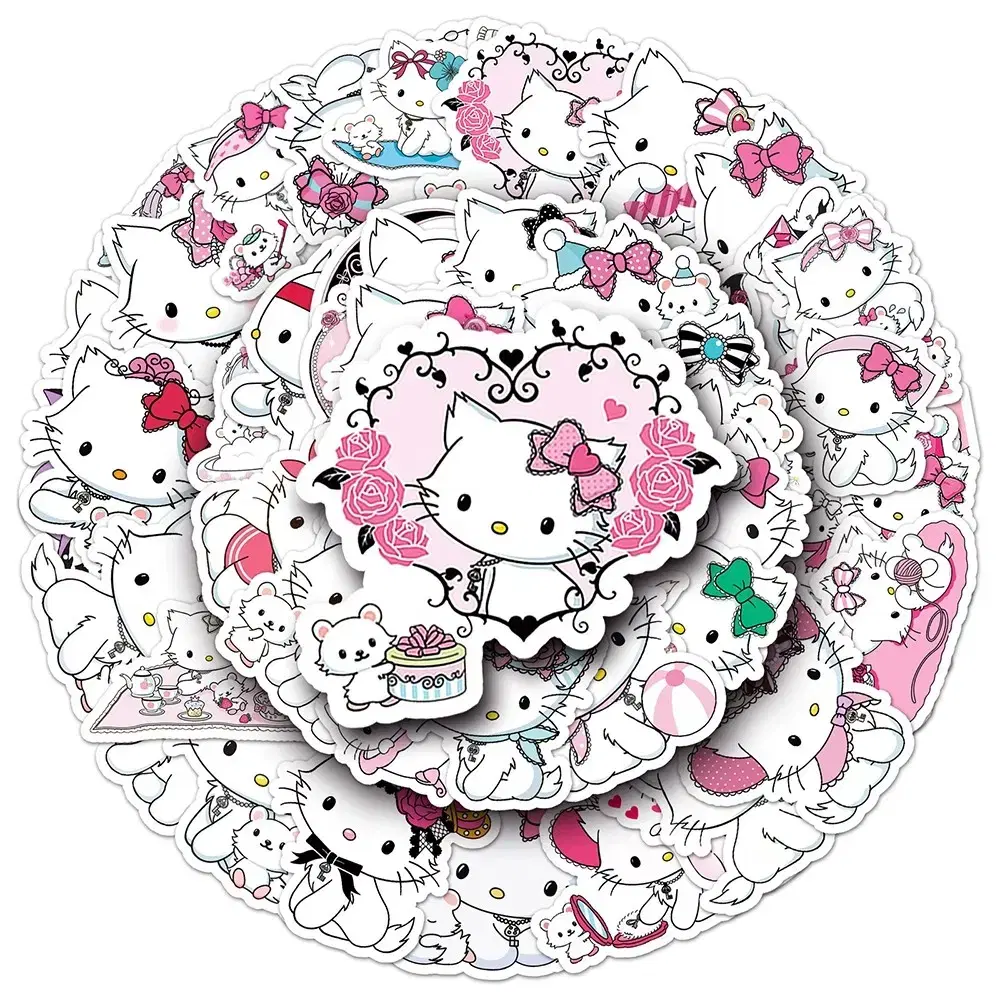 Charmmy Kitty Sticker (50 pieces) Classic Kitty Sticker Kitty Goods Hello Kitty Classic Quote Sticker