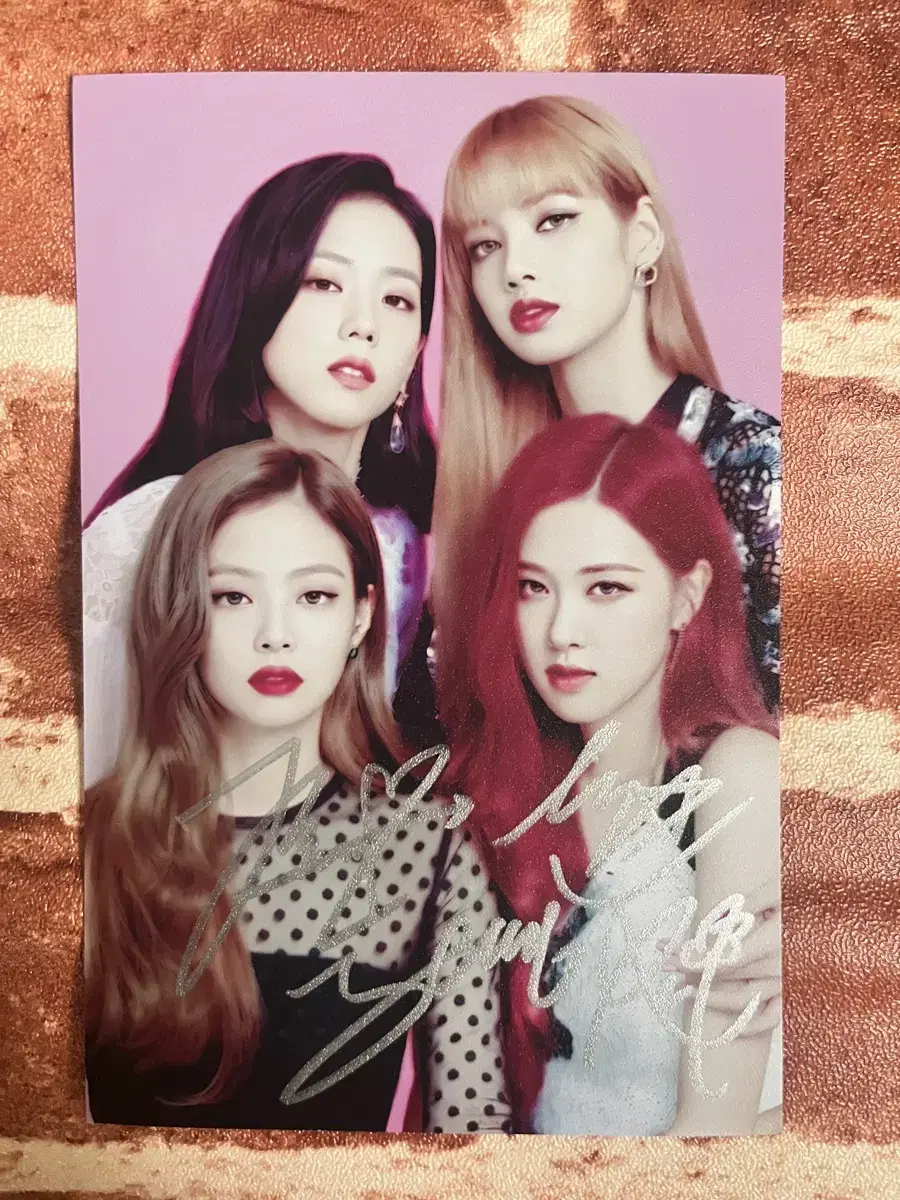 블랙핑크 blackpink 단체 사인 사진