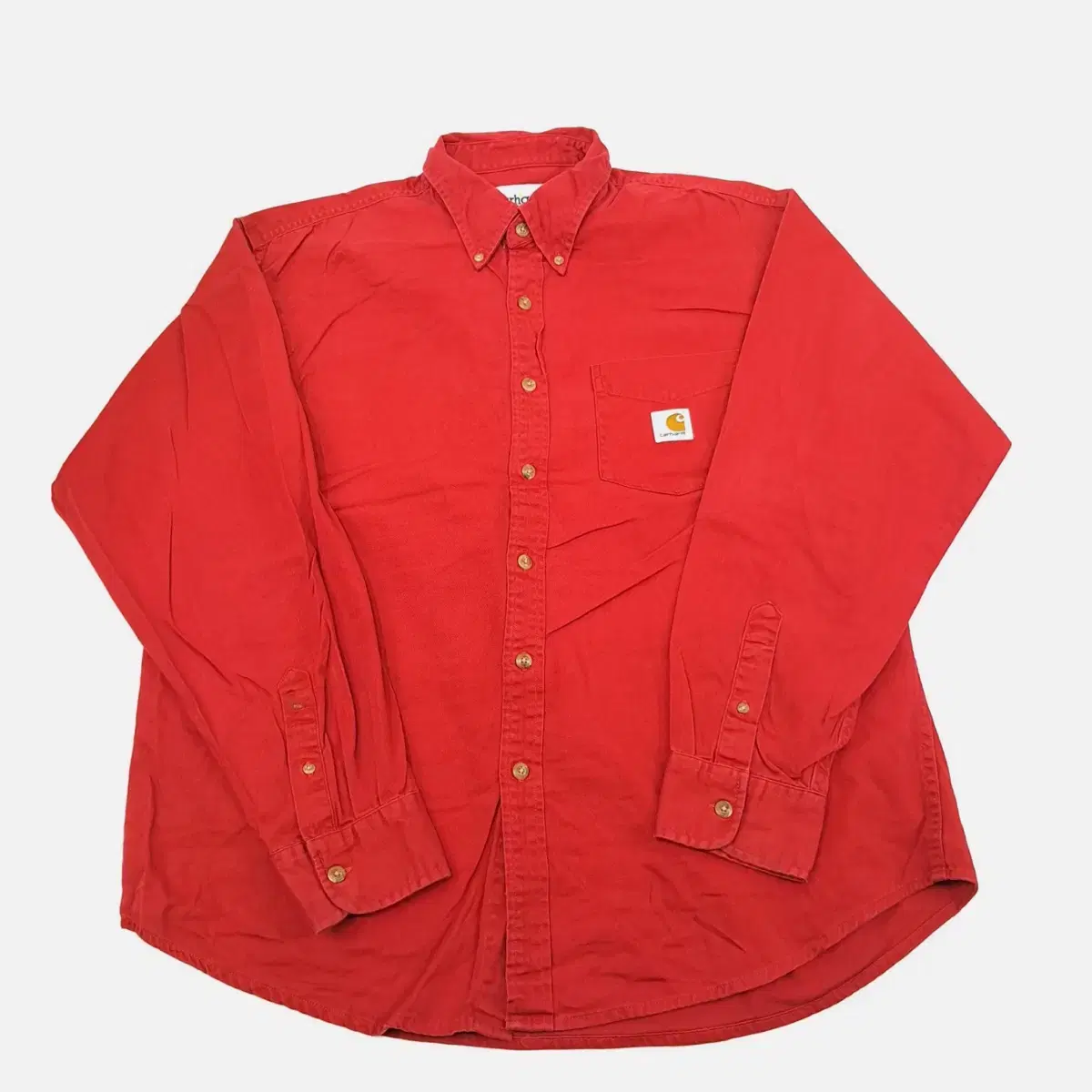 (Sa004)L Calhart Red Remake Long-sleeved Shirt