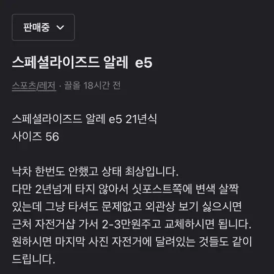 스페셜라이즈드 알레 e5