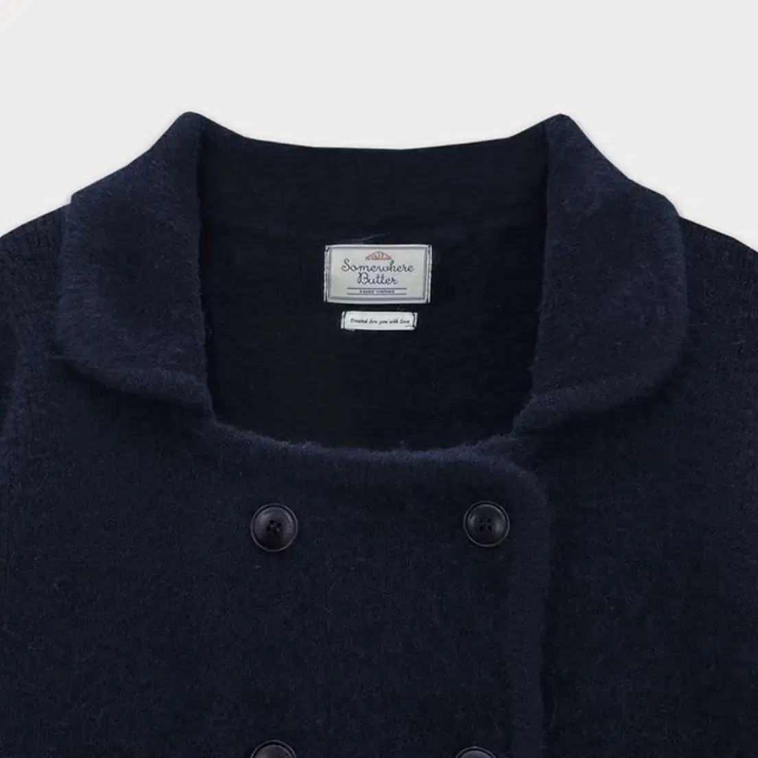 썸웨어버터 Robin Double Knit Wool Jacket navy