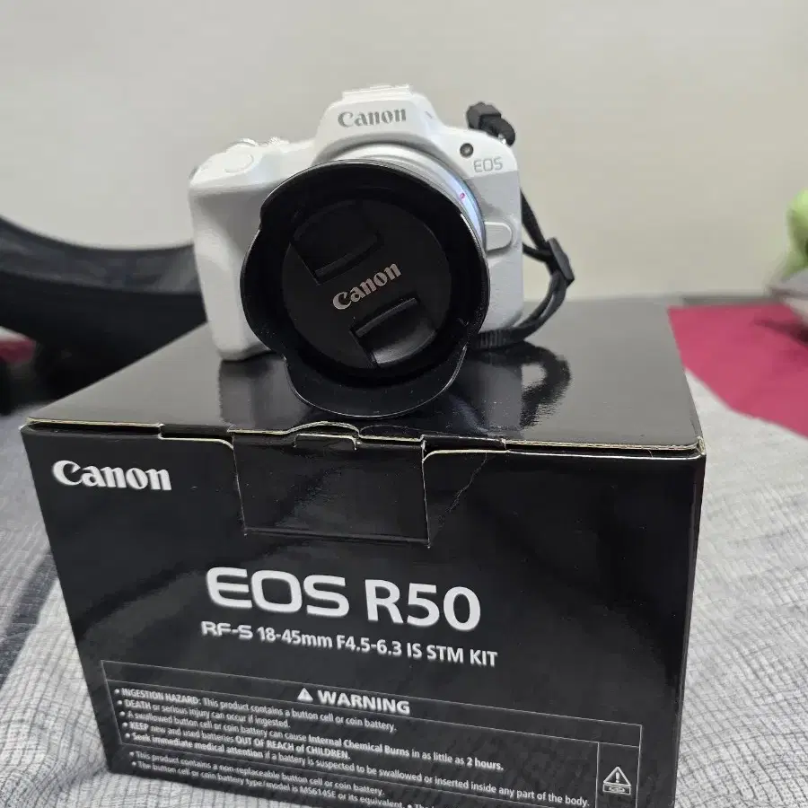 EOS R50 18-45mm 렌즈 128G 캐논가방 듀열충전기