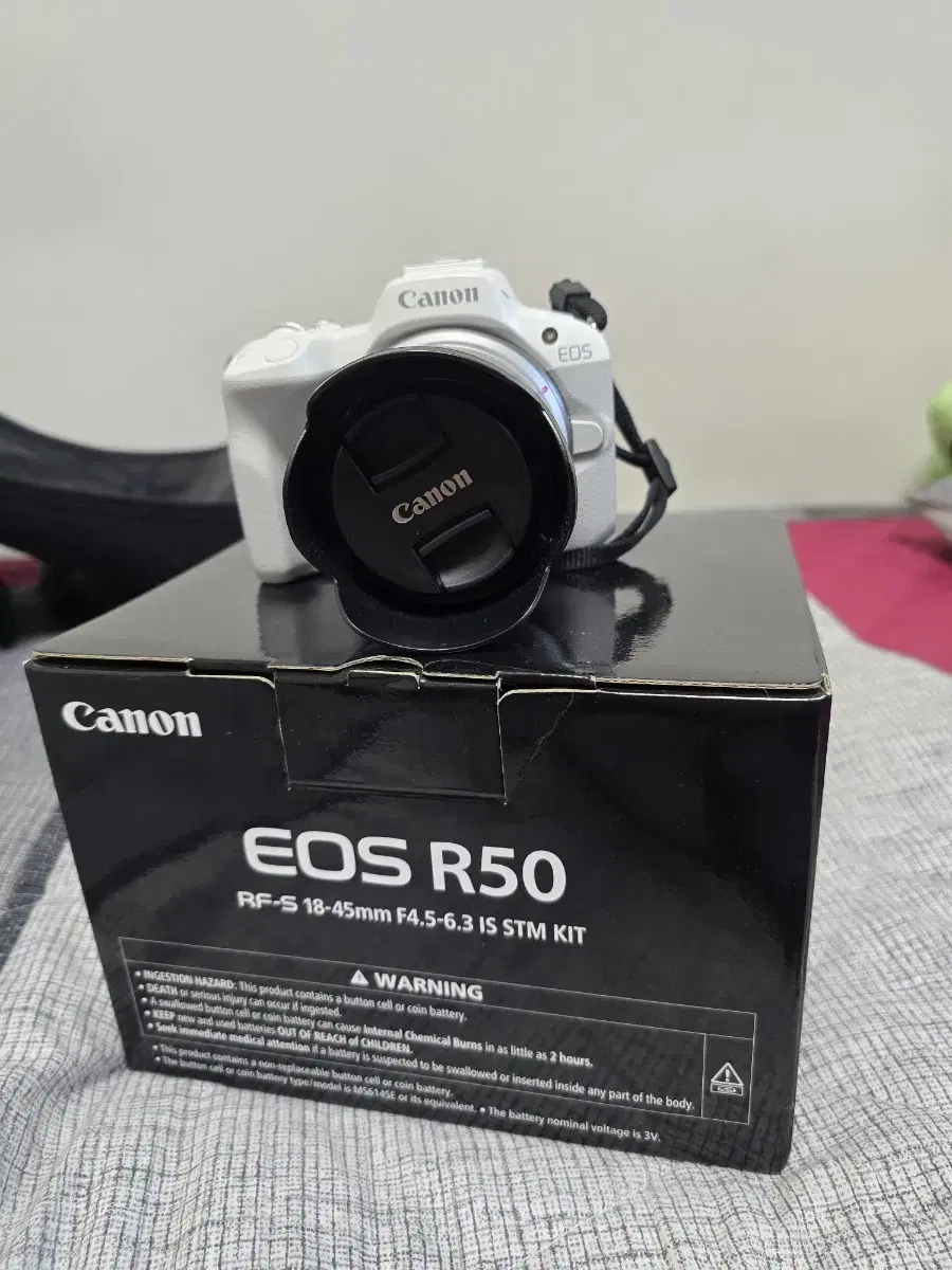 EOS R50 18-45mm 렌즈 128G 캐논가방 듀열충전기