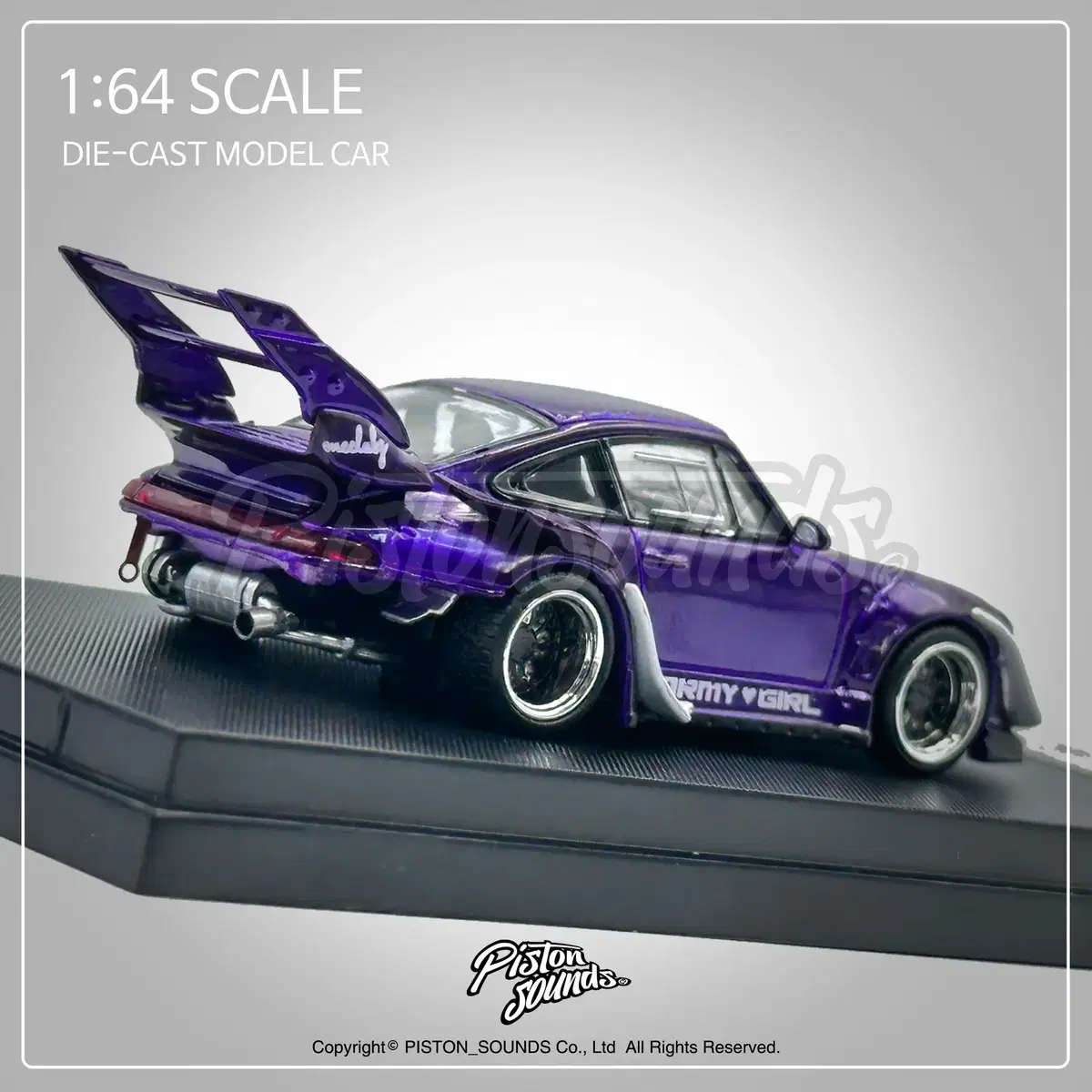 1:64스케일 포르쉐 993 RWB 로타나 카미와자윙 일렉트릭퍼플 컬러