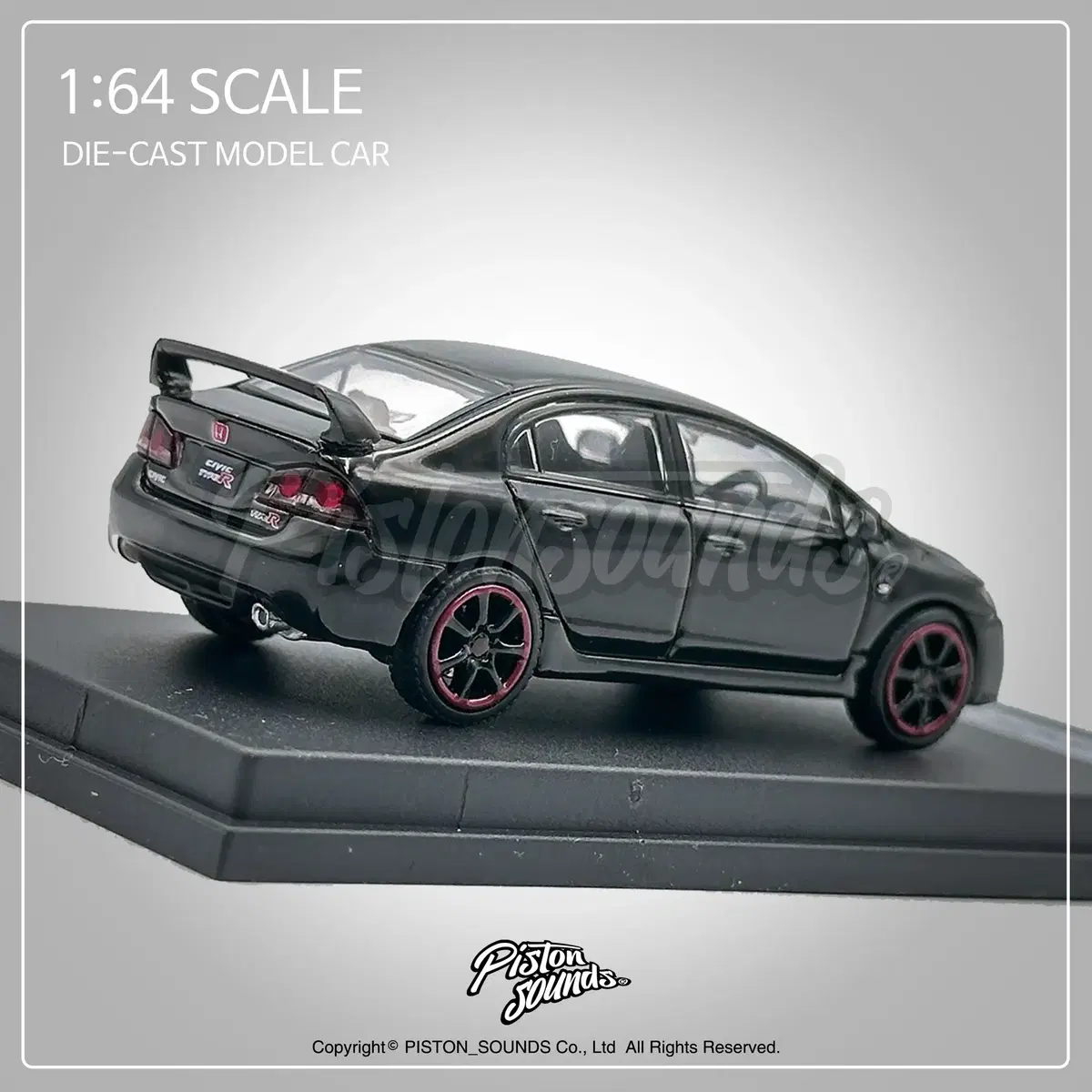 1:64스케일 다이캐스트 혼다 시빅 타입알 TYPE R 블랙 자동차모형