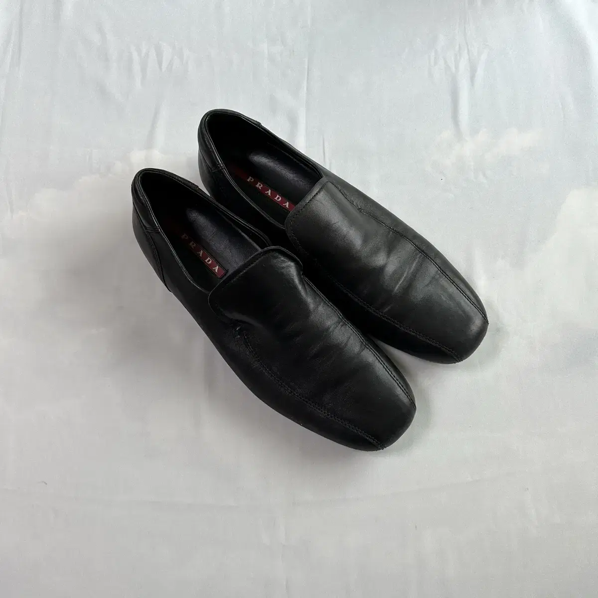 Prada leather sports loafers