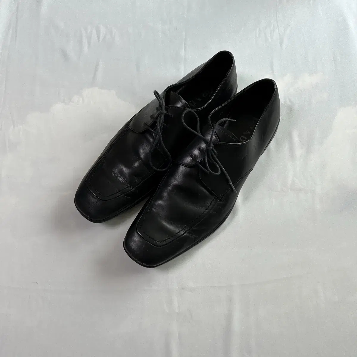 Prada sports square toe derby shoes