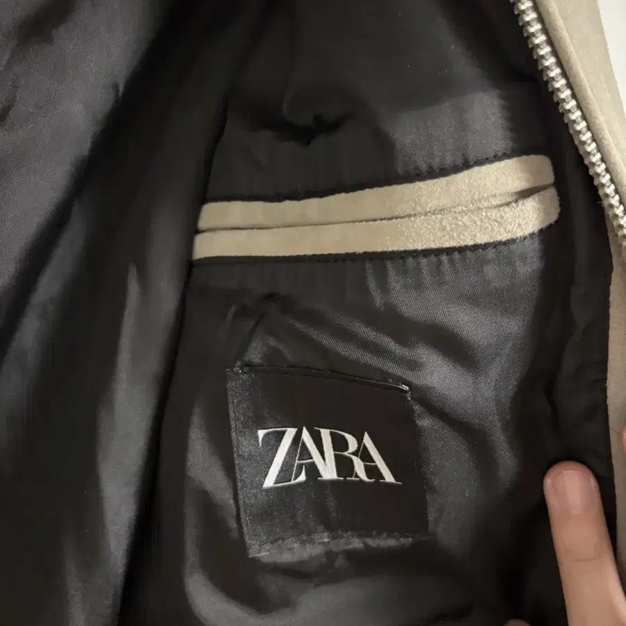 M 95-100 자라 ZARA 염소가죽 스웨이드 투웨이 자켓