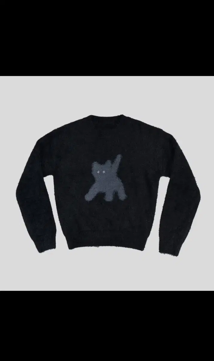 Flashed Cats Angora Knit -[BLACK](크롭)