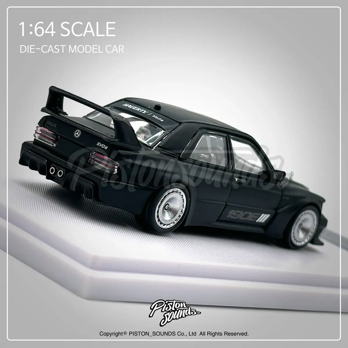 1:64스케일 다이캐스트 벤츠 190E EVO W201 와이드바디 무광