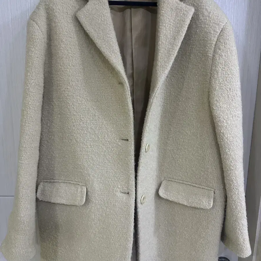 레터 테디 코트 베이지 (Teddy coat beige)