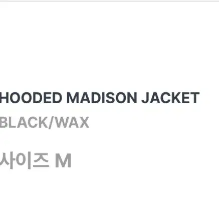 <단종상품>칼하트WIP HOODED MADISON JACKET BLACK