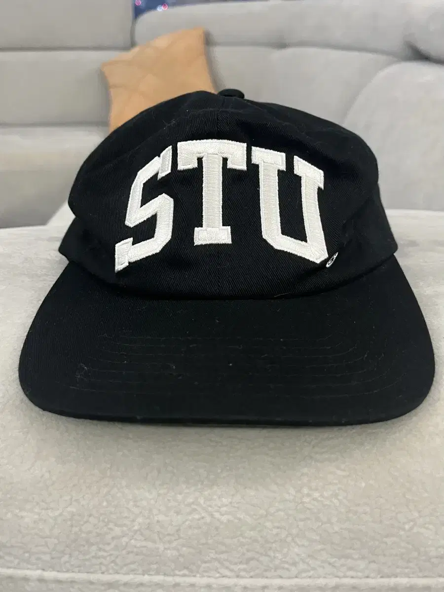 스투시 Stu 아치 스냅백 모자 Cap Black