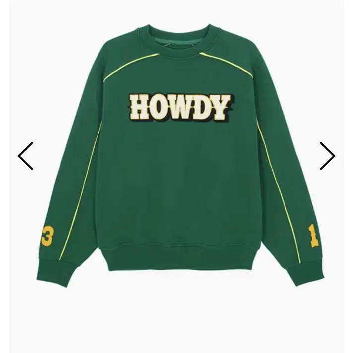 에즈이프캘리 HOWDY PIPING SWEATSHIRT GREEN