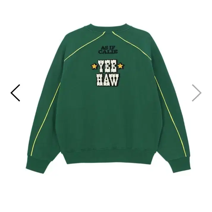 에즈이프캘리 HOWDY PIPING SWEATSHIRT GREEN