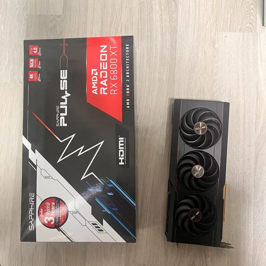 사파이어 라데온 rx6800xt 그래픽카드 풀박스 판매