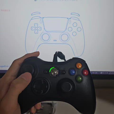 (작동영상있음) XBOX 360 정품 유선 컨트롤러 패드