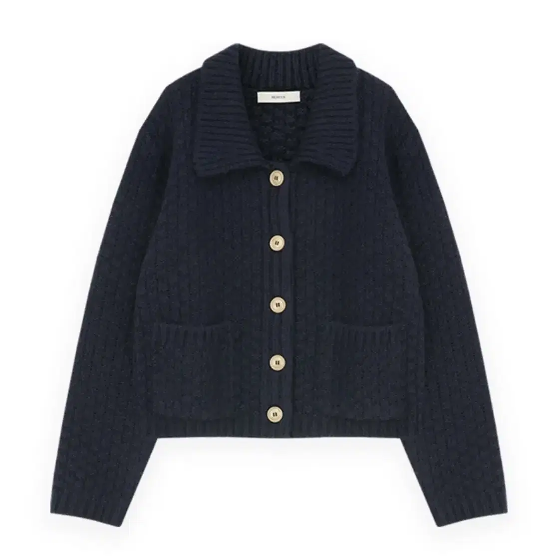 HOWUS Waffle cardigan navy 호와스 와플 가디건네이비