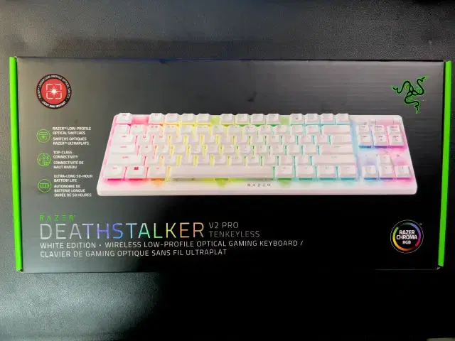 레이저 데스스토커 v2 pro tkl 화이트