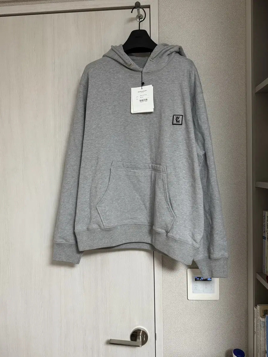 (48) New Product 23FW Wooyoungmi Back Logo Hoodie Gray